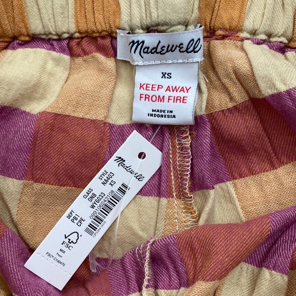 Madewell Pajama Gingham Check Shorts - Picture 7 of 10